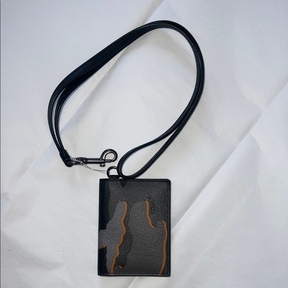 Coach Black and Gray Card Holder
